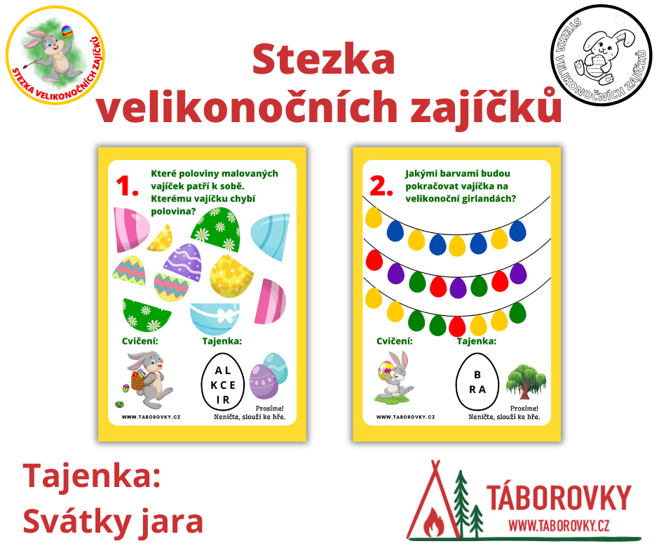 Velikonoční stezka s úkoly od velikonočních zajíčků